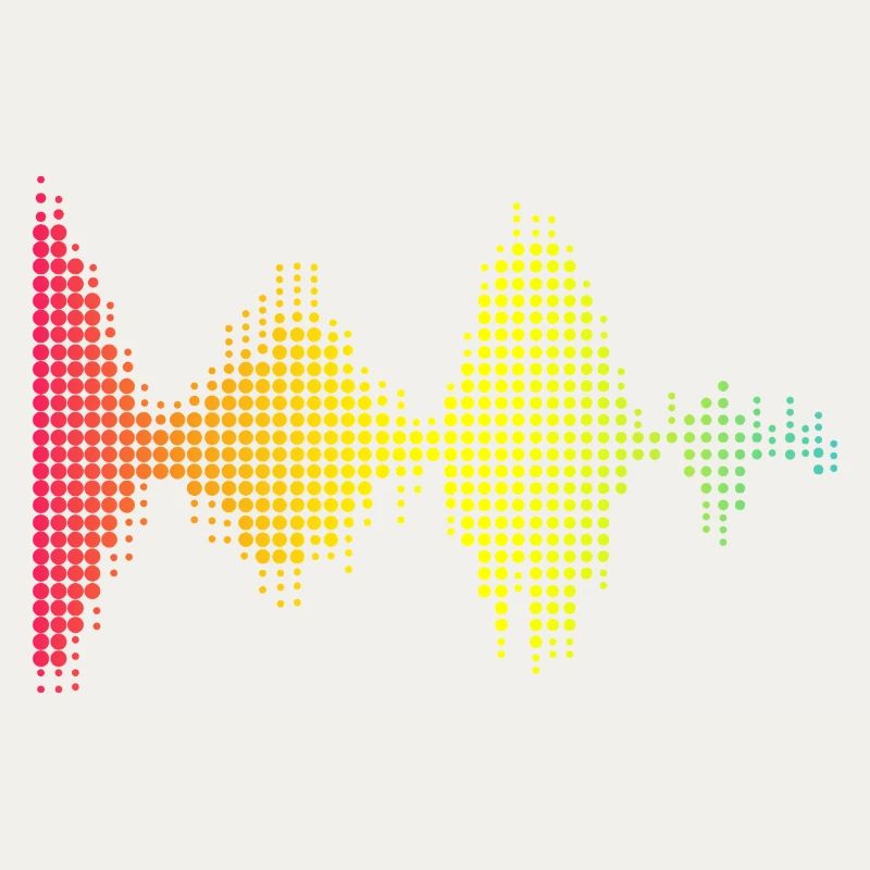 Colored Sound Waves Pattern