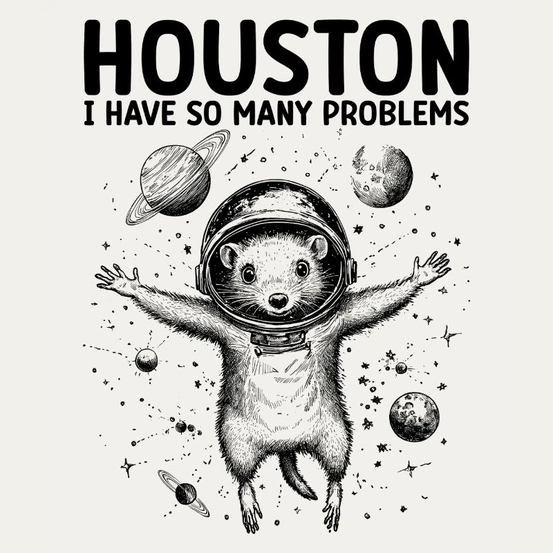 Houston I Have So Many Problems Opossum Universe