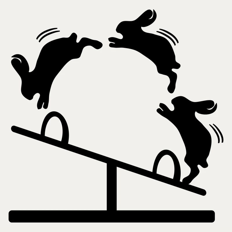 EASTER BUNNIES JUMPING BUNNY SWING