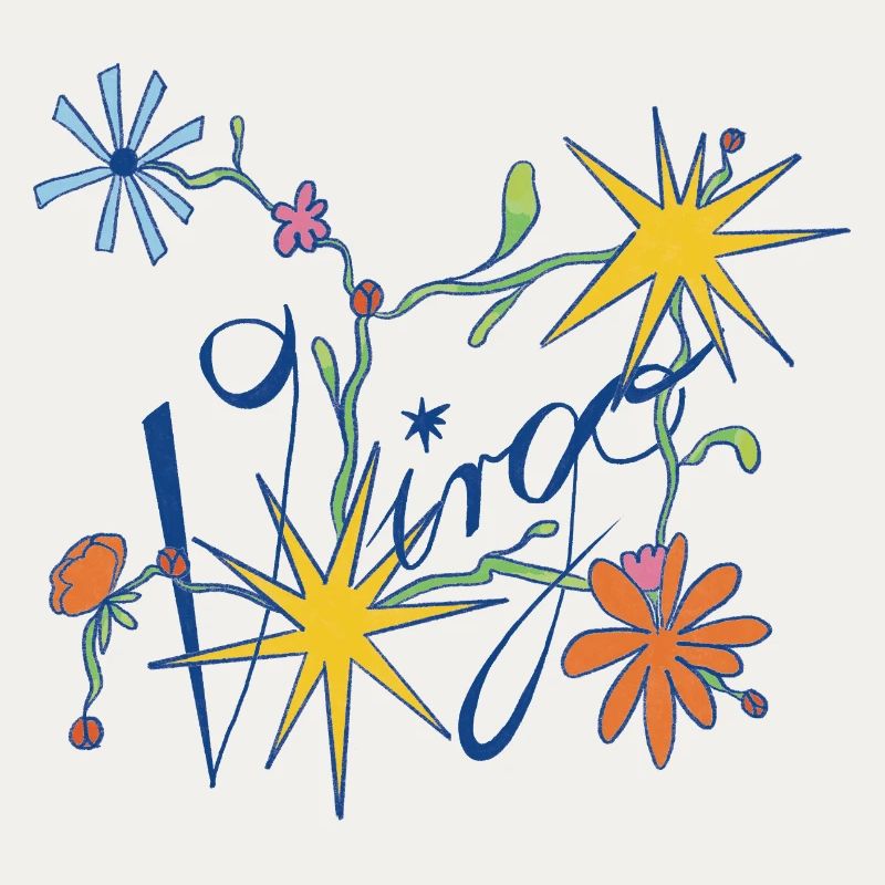 Virgo – Verspielte Sternzeichen-Illustration