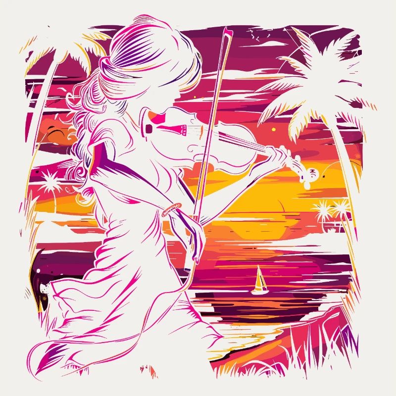 Violinist Synthwave