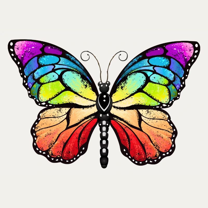 Rainbow pride butterfly