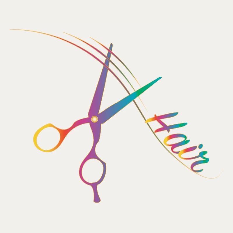 Ciseaux de coiffure colorés avec balançoire – style créatif