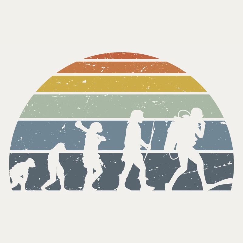 Evolution of Humanity Silhouette Design