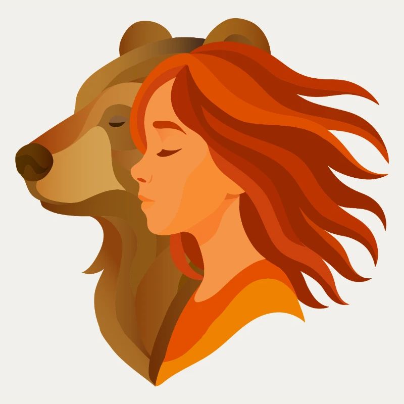 Armonia tra ragazza e orso - Amicizia