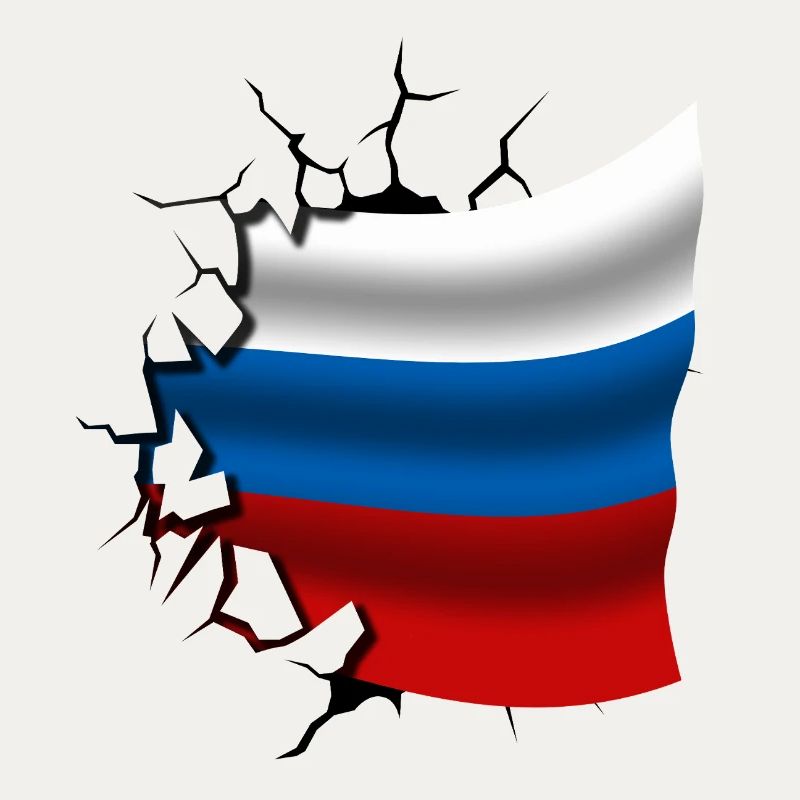 Drapeau de la Russie - Russie - Drapeau Broken Design