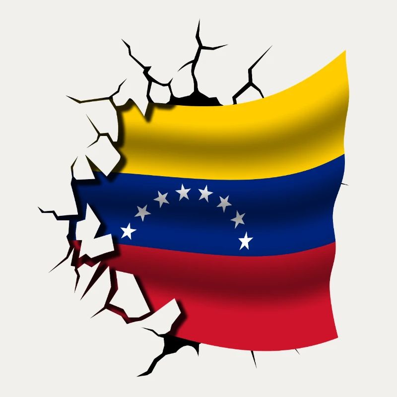 Drapeau du Venezuela - Venezuela - Drapeau cassé
