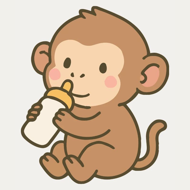 Fläschchen-Äffchen