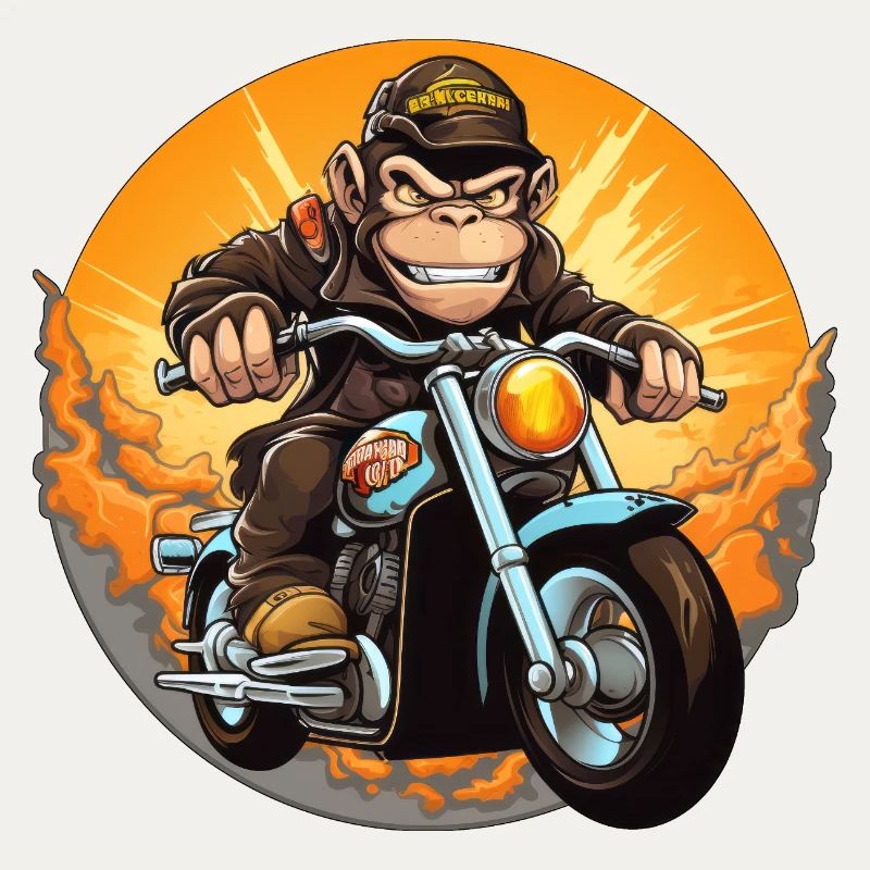 Monkey Motorcycle / Motorcyclist Monkey