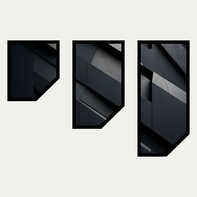 Geometric Dark Facade Pattern