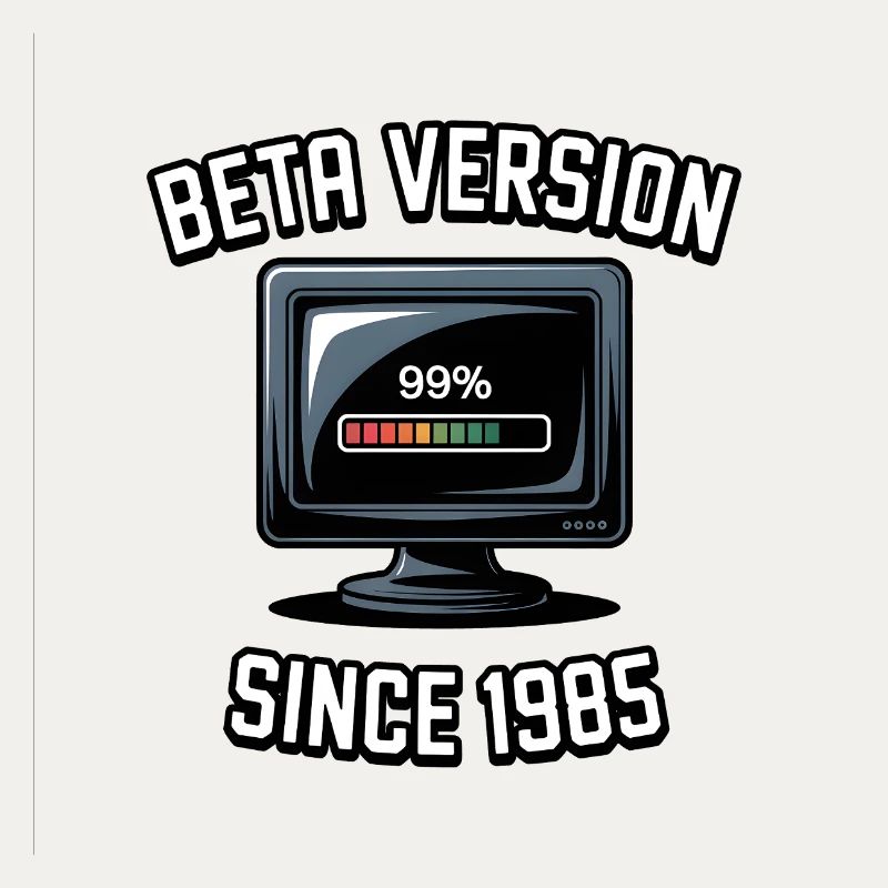 Retro Computer Progress Design