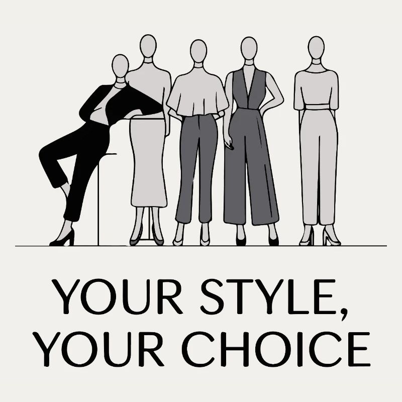 Elegantes monochromes Modeillustrationsset