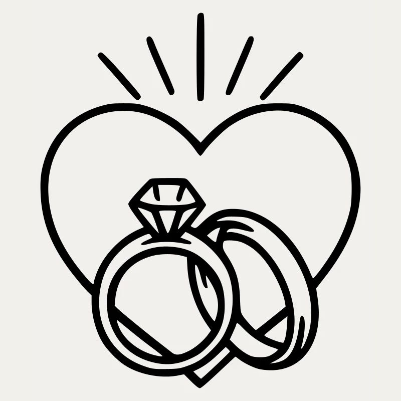 Wedding - Ring and heart