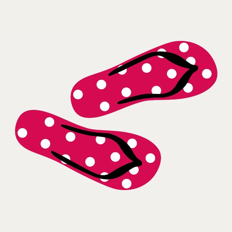 Babouches Toadstool Tongs Points Dots Été