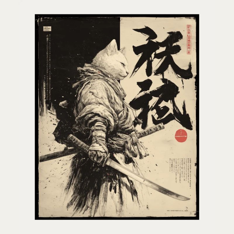 Samurai Cat, Japanese Warrior &amp; Fighter