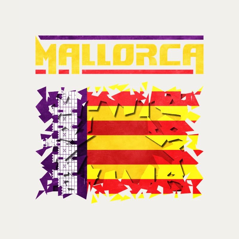 Conception musicale de Majorque avec le drapeau espagnol