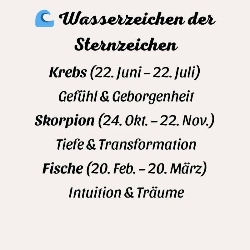 Wasserzeichen der Sternzeichen