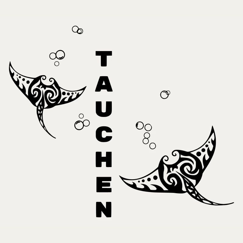 Plongée – Tribal Manta Rays Design