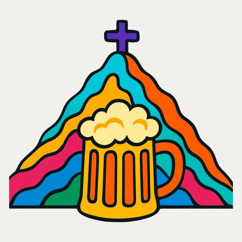 Regenbogen Bier Gipfel