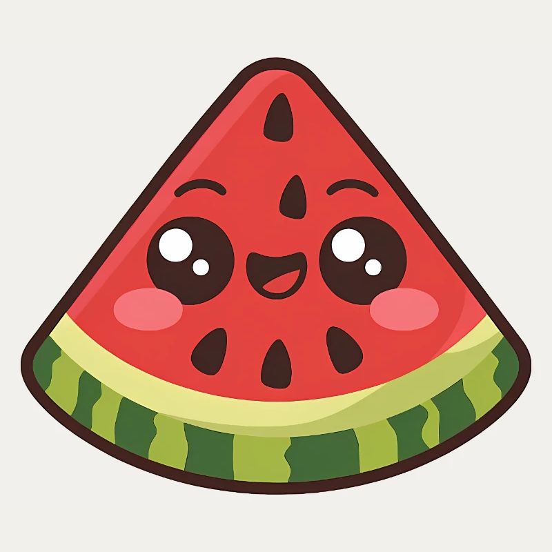 Mignonne tranche de pastèque