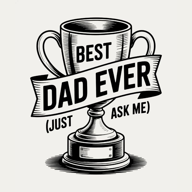 Bester Vater aller Zeiten (Frag mich einfach) mit Trophäe