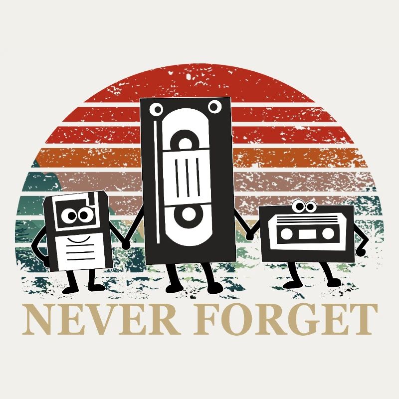 Trio de cassettes rétro avec thème Never Forget