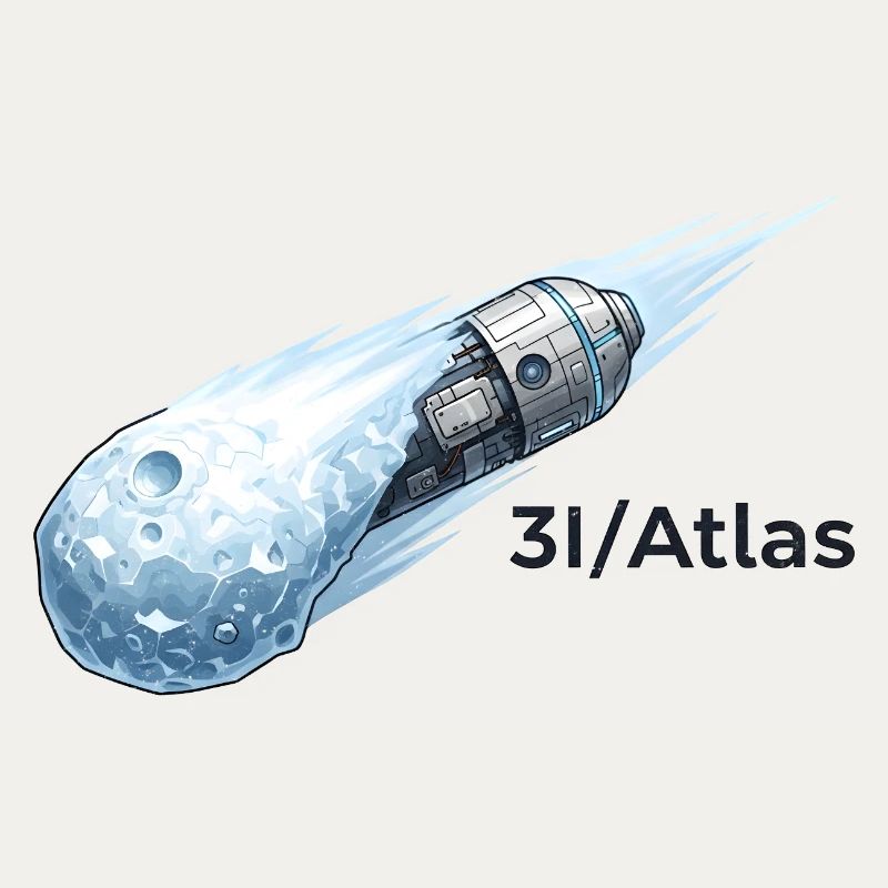 Vol d'une comète dans l'espace