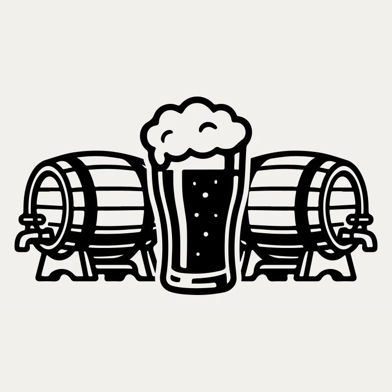 Bier Bierfass Bierglas