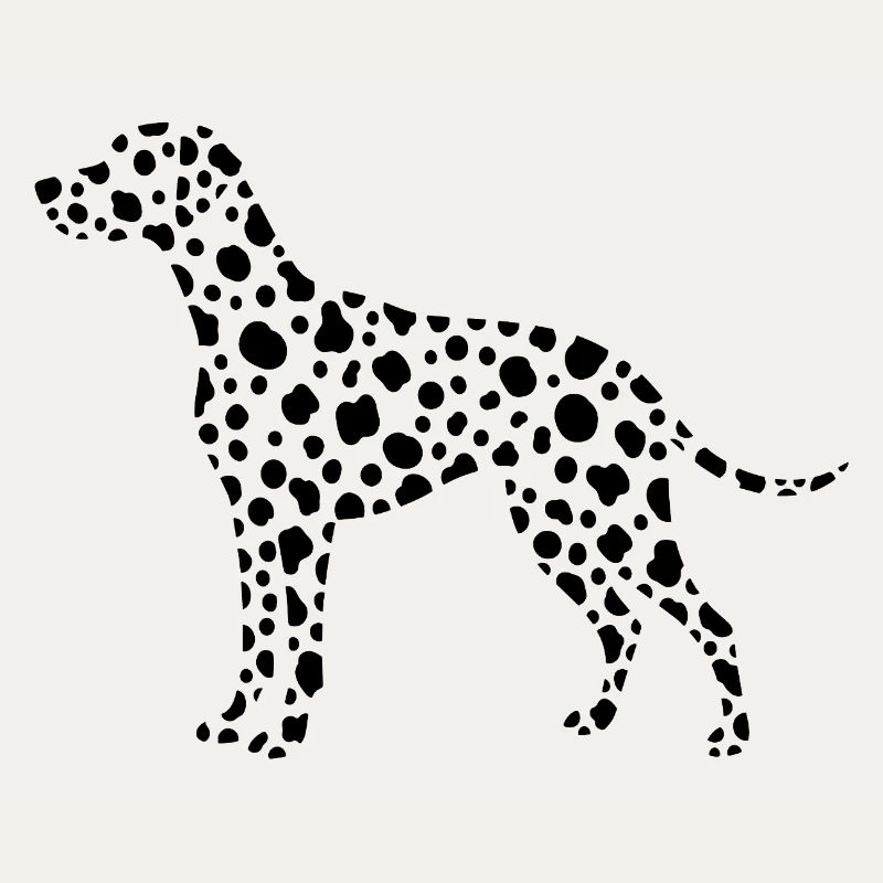 Conception de points de silhouette dalmate