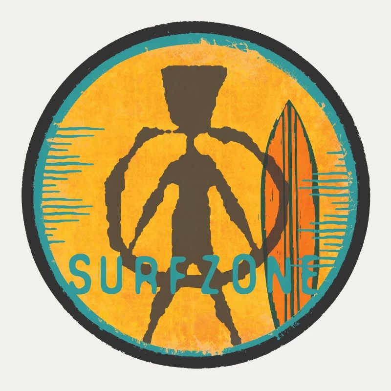 Silhouette de surfeur avec planche de surf