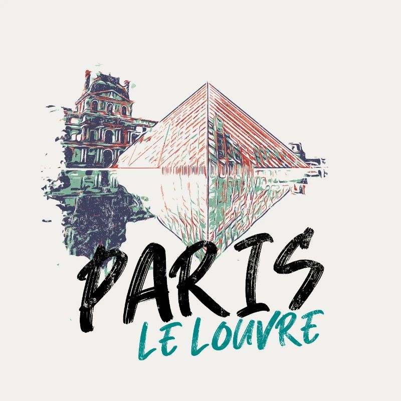Paris Louvre Architectural Icon Pyramid