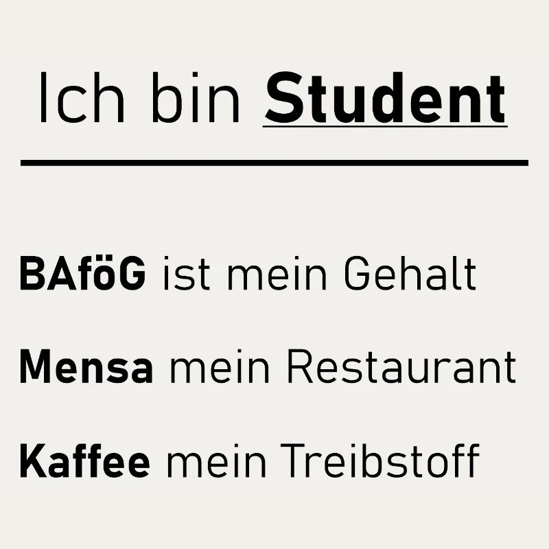 Unispruch "Ich bin Student" Geschenk, Studenten