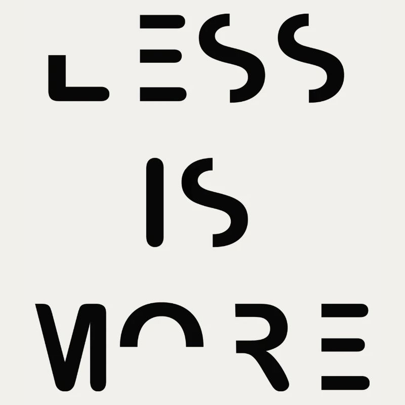 Less is more - Conception typographique minimaliste