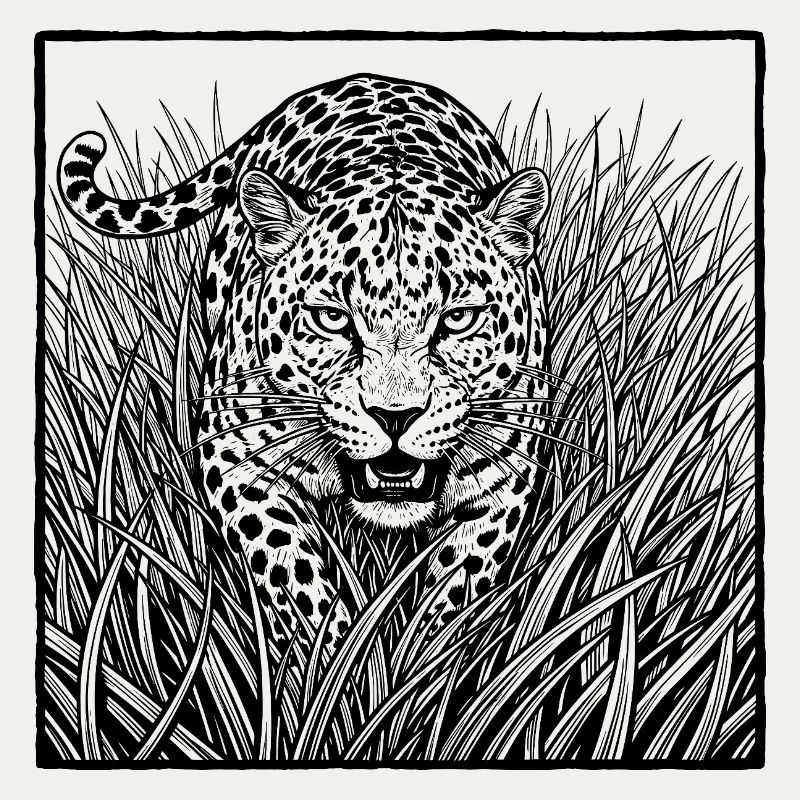 Leopard Im Gras