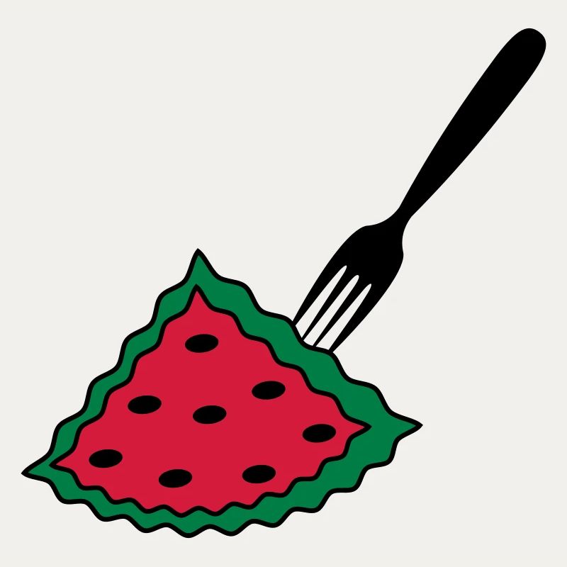 Melone mit Gabel