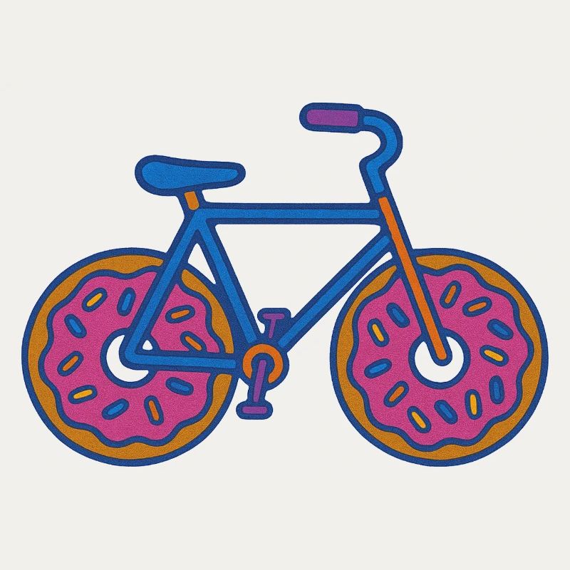Donut Roues Vélo Pop Art