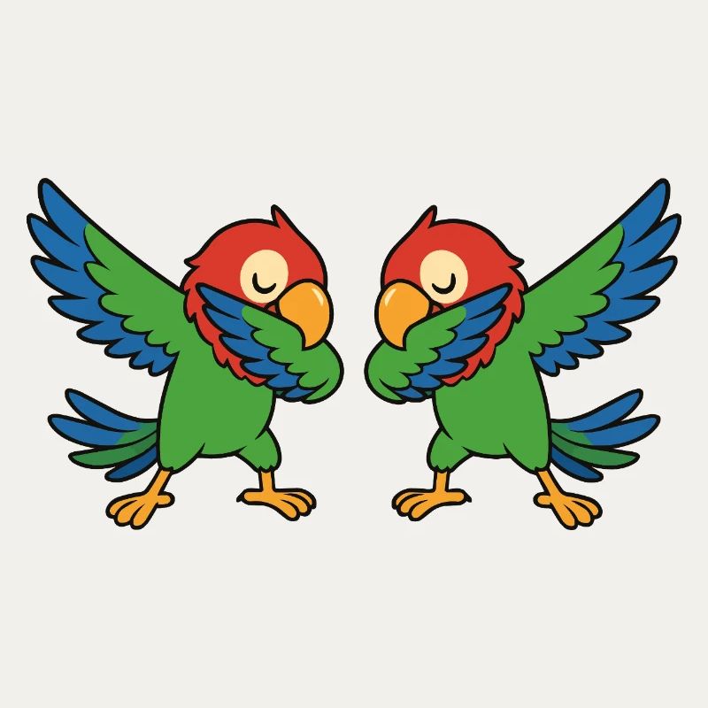 Parrot Dabbing Comic