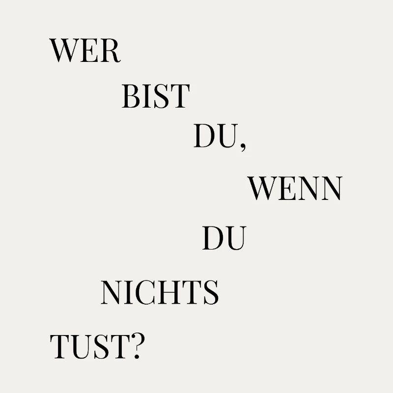 Wer bist du Pfeil Statement Design Clean