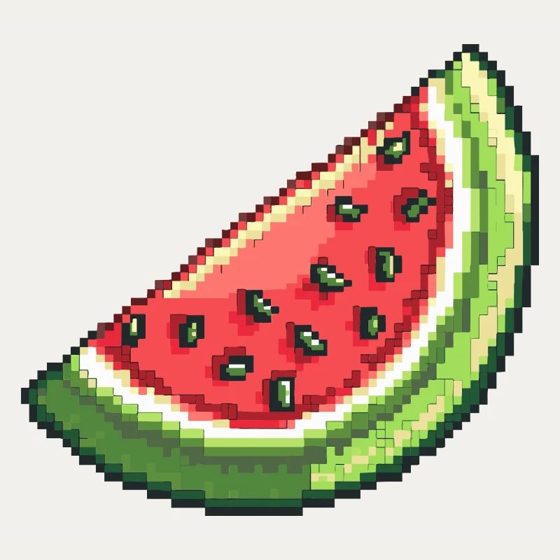 Tranche de pastèque pixel