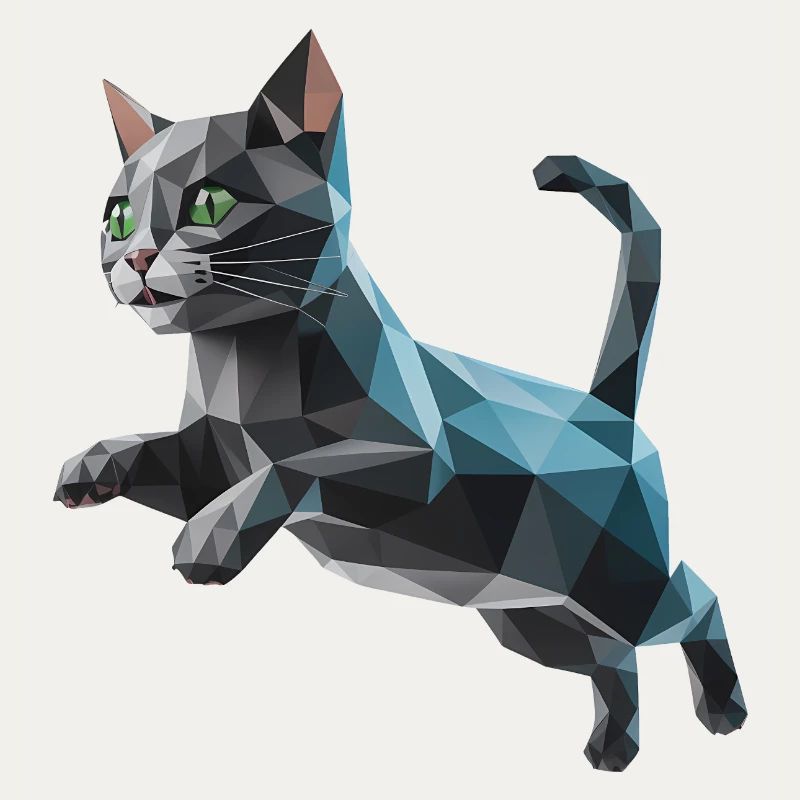 Kitten - Cool Low Poly Logo