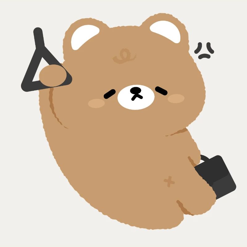 Kawaii Bär müde