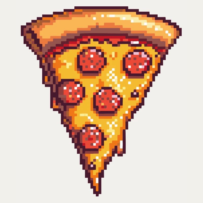 Tranche de pizza Pixel