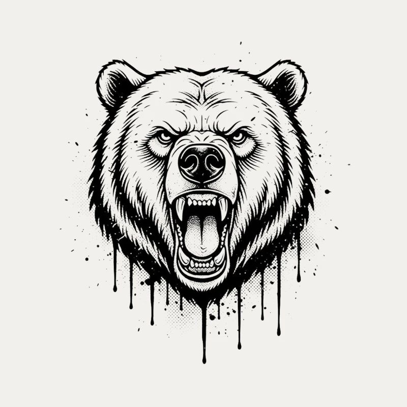 Bear Roaring Design