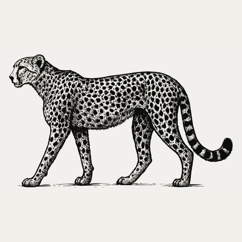Black and White Leopard Pattern
