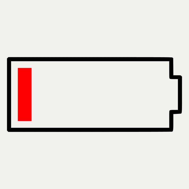 Battery Empty Icon | Funny statement for tired
