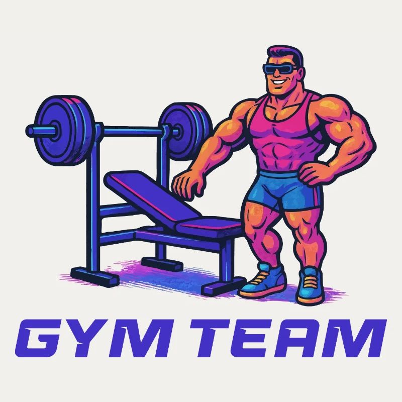 Bodybuilder Gym Comic