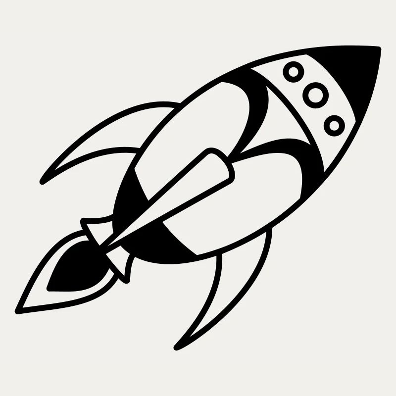 Fusée spatiale rétro – Conception de vaisseau spatial