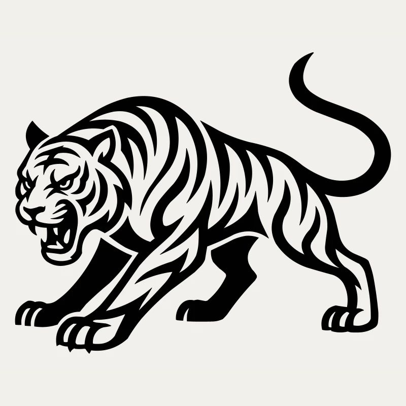 Dunkler Tiger Silhouette