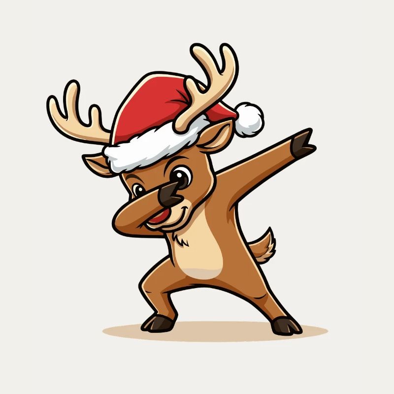 Conception de dab de renne de Noël