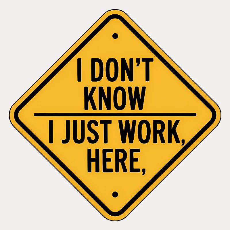 I dont know I just work here - Funny Construction 